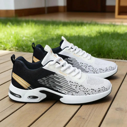 Mens Running Shoes With Breathable Mesh Air Cushion Support