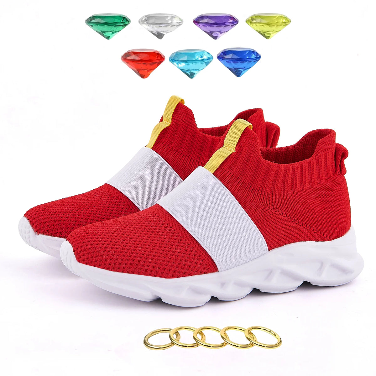 Sonic Cartoon Running Shoes Air Mesh Athletic Sneakers For Kids