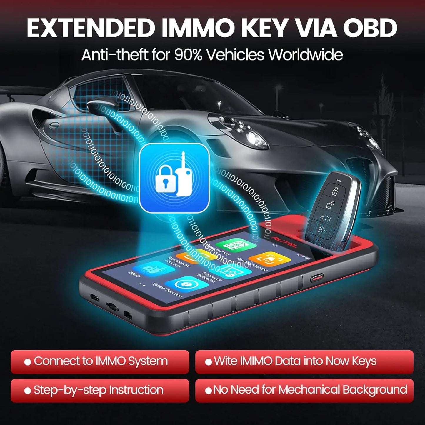 Autel MaxiIM KM100 Key Fob Programmer Immobilizer Tool for Cars