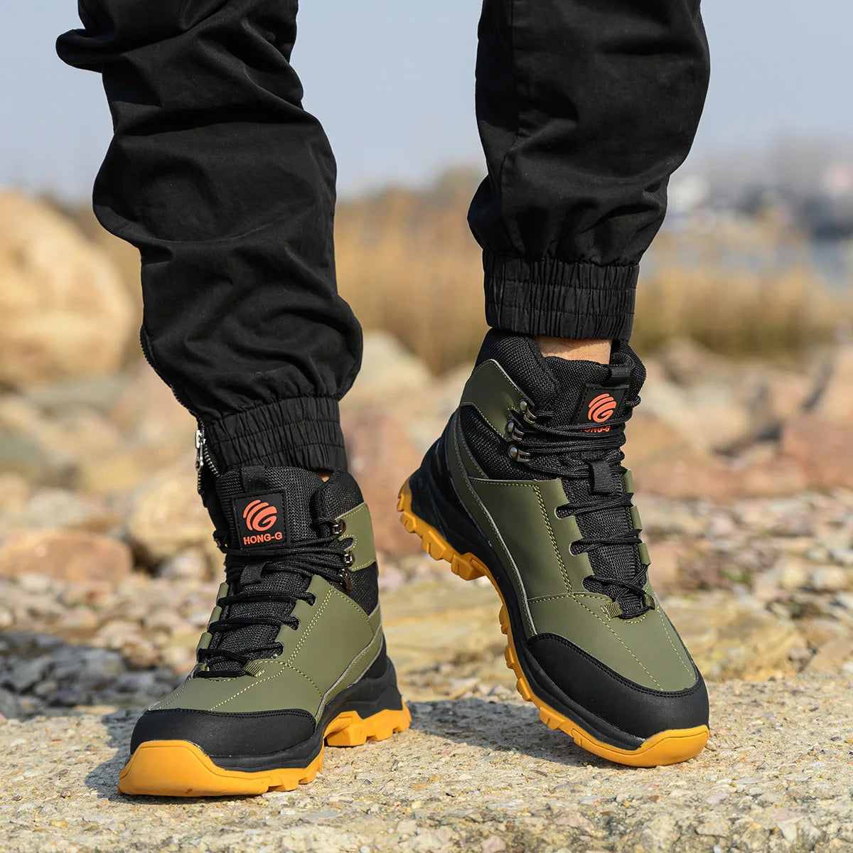 VEIGAR Men Protective Work Safety Shoes Breathable Anti Puncture Boots