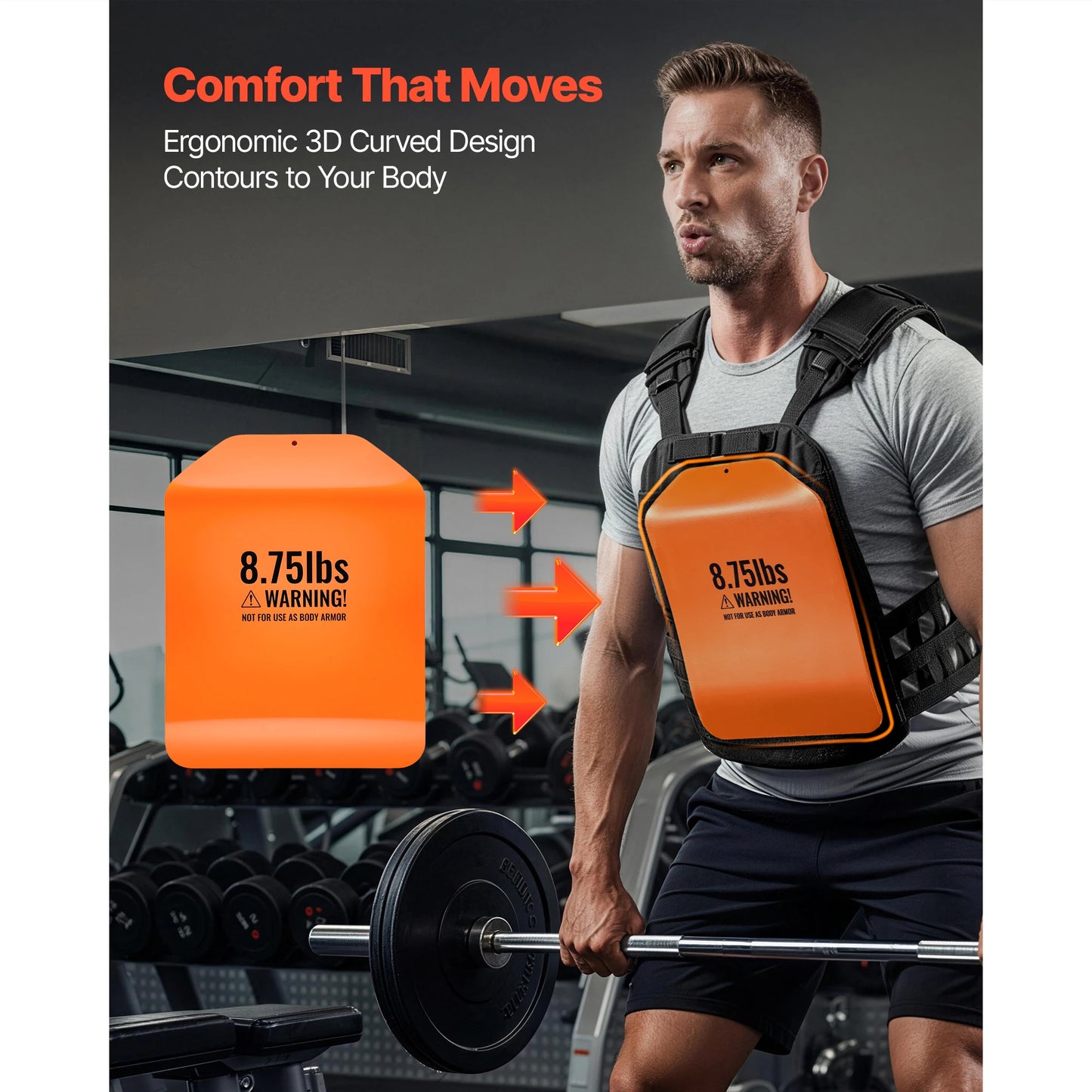 SucceBuy Curved Steel Weight Vest Plates For Strength