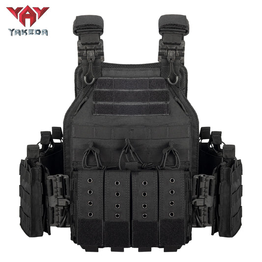 YAKEDA Quick Release 1000D Tactical Vest With MOLLE System