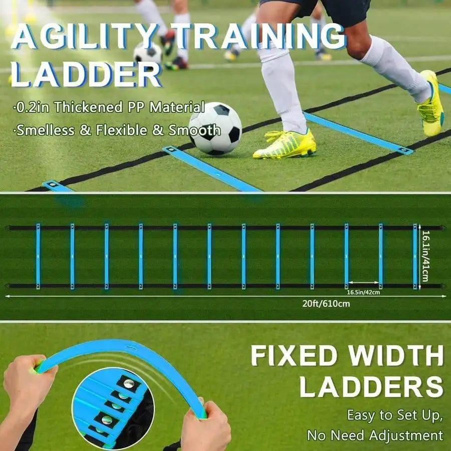 Fixed Rung Agility Ladder Training Equipment For Soccer And Footwork Speed