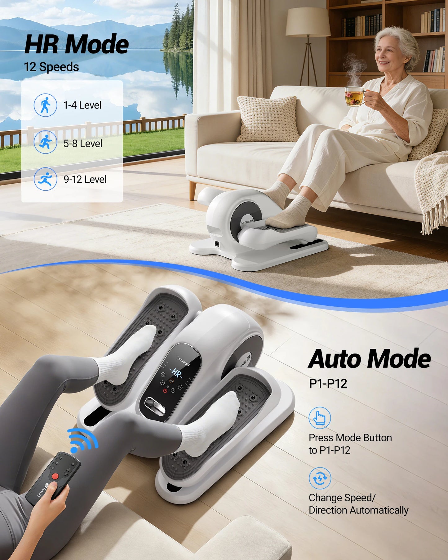 Compact UMay Under Desk Electric Elliptical