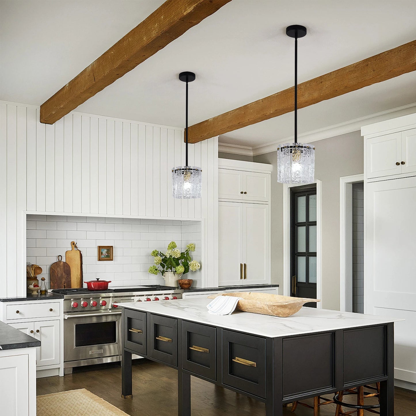 GreeLustr Crystal Glass Pendant Light For Modern Home Decor