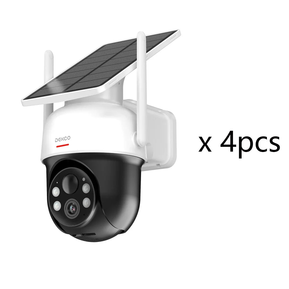DEKCO Solar Wireless Camera 3MP 5000mAh Two Way Audio PTZ