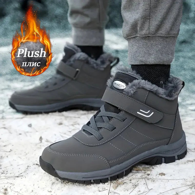 Women Fleece Lined Snow Boots Non Slip Winter Hiking Shoes