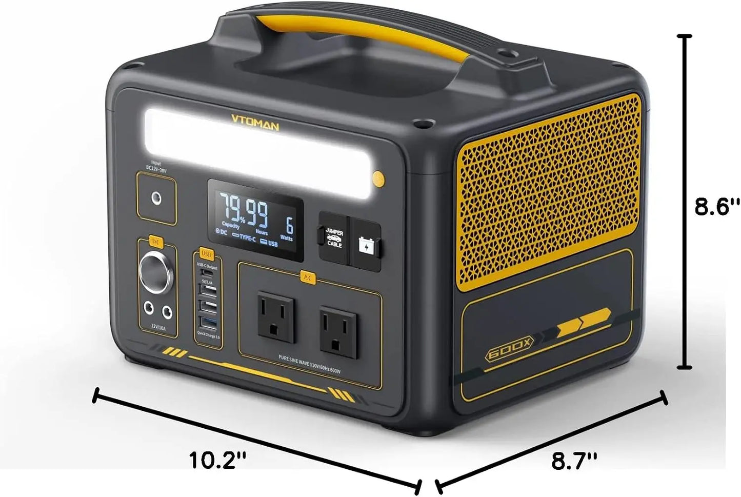 Jump 600X Portable Power Station 600W Solar Generator 299Wh