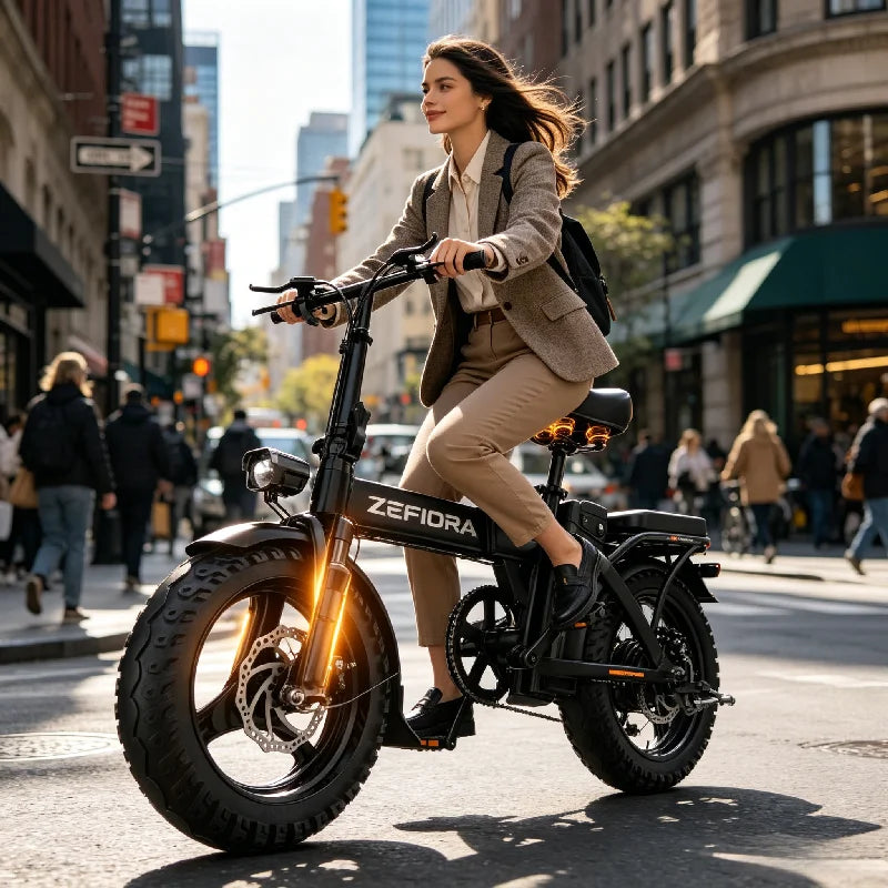 Zefiora 14 Inch Foldable Electric Bicycle 500W