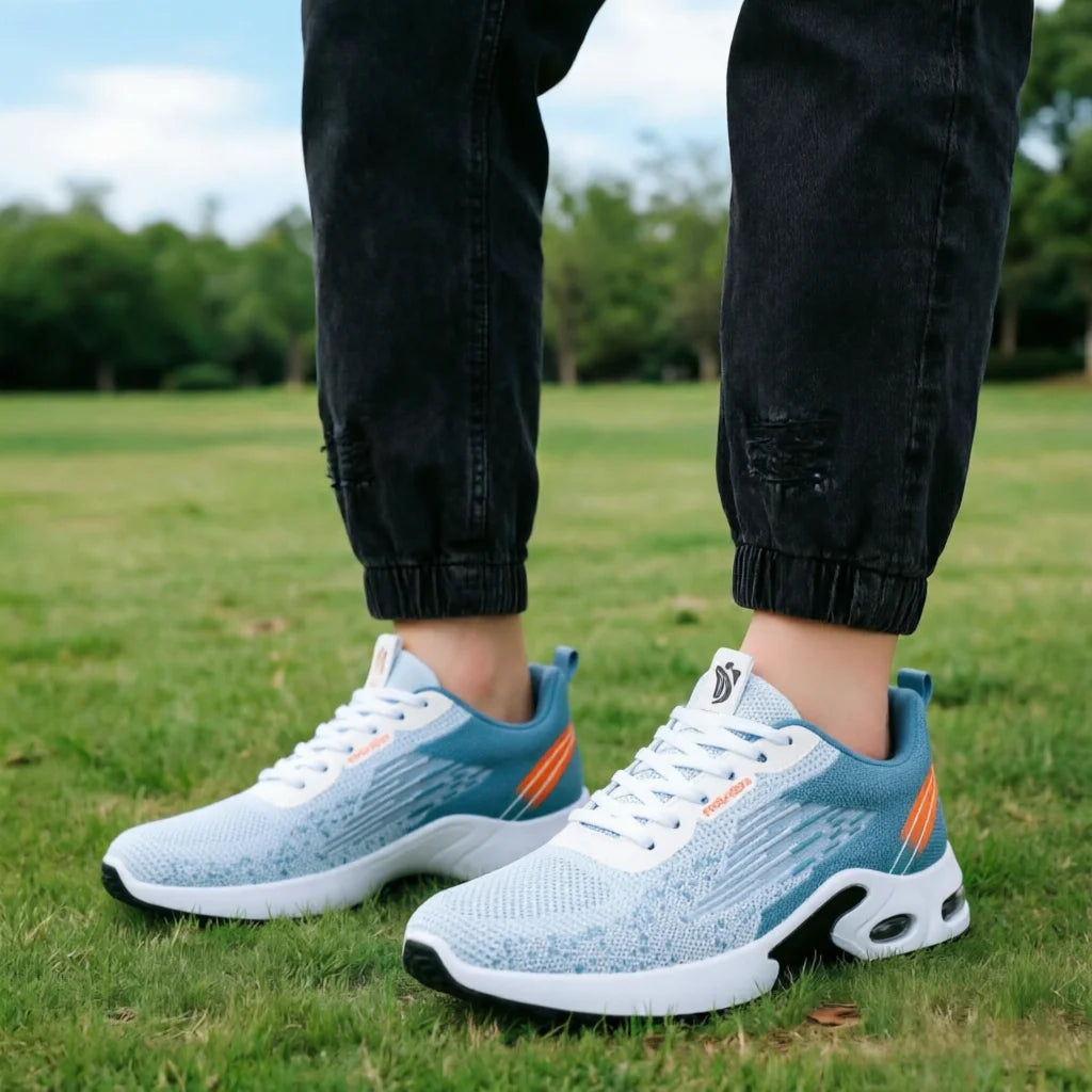 Mens Running Shoes With Breathable Mesh Air Cushion Support