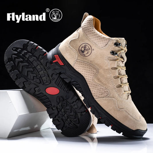 Flyland Men's Fashion Sneakers Chukka Boots Breathable Casual Office Shoes