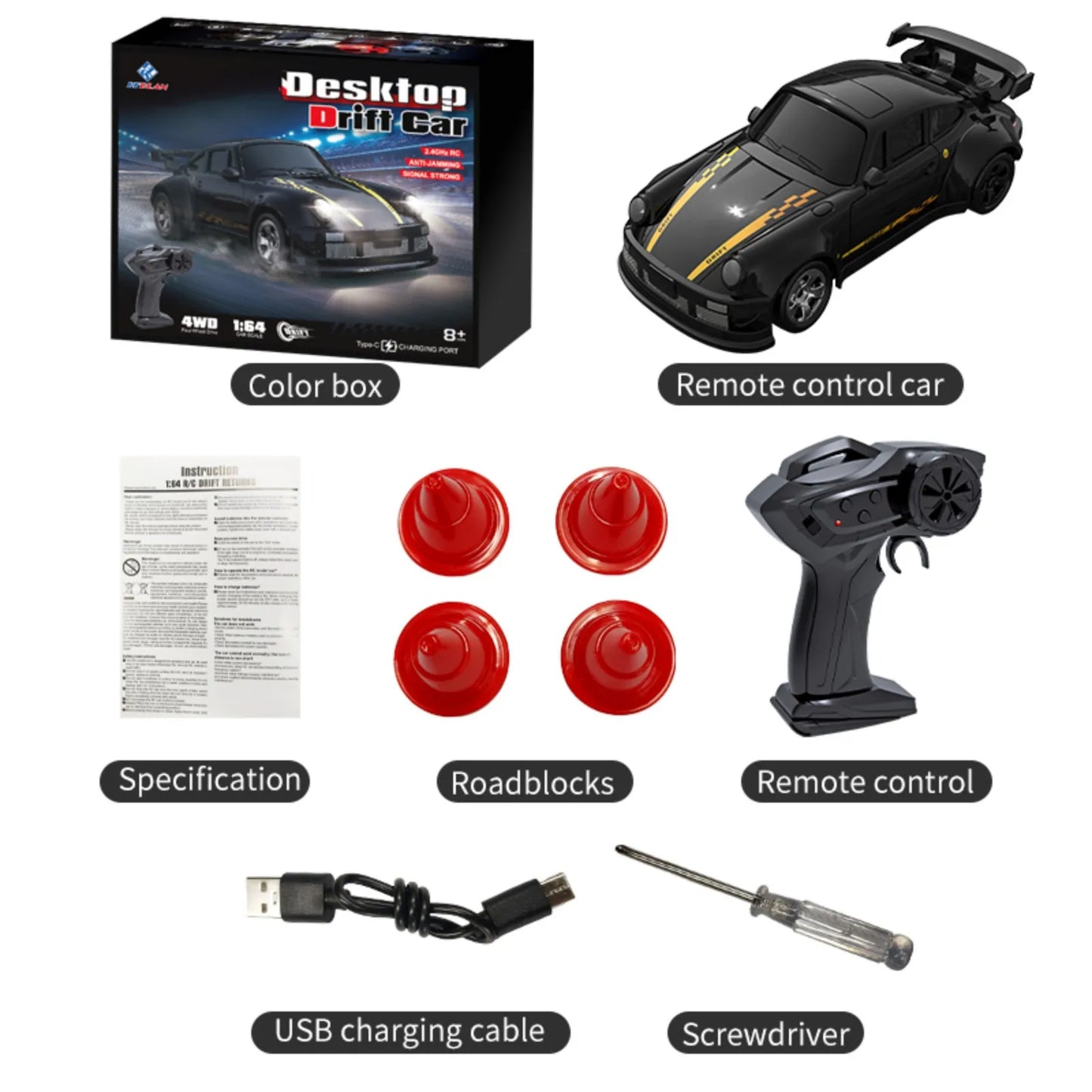 Fremego 4WD RC Drift Car 2 4Ghz Remote Control Toy