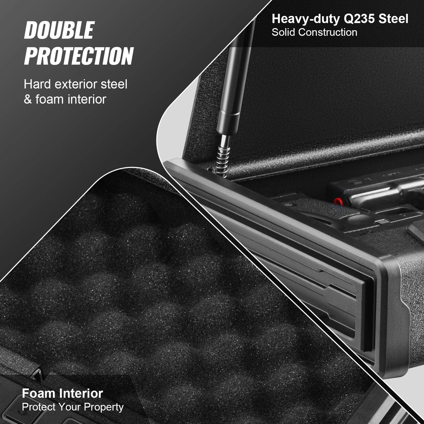 VEVOR Gun Safe 3 Way Quick Access Pistol Safe With Biometric