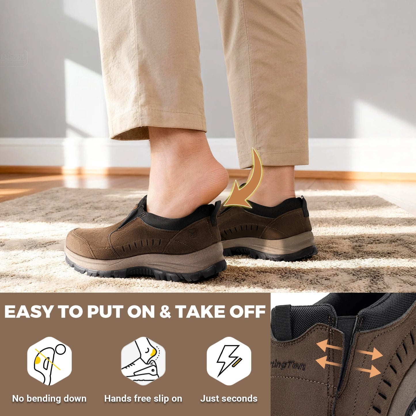 Men Slip On Loafers For Business Casual Comfort Arch Support