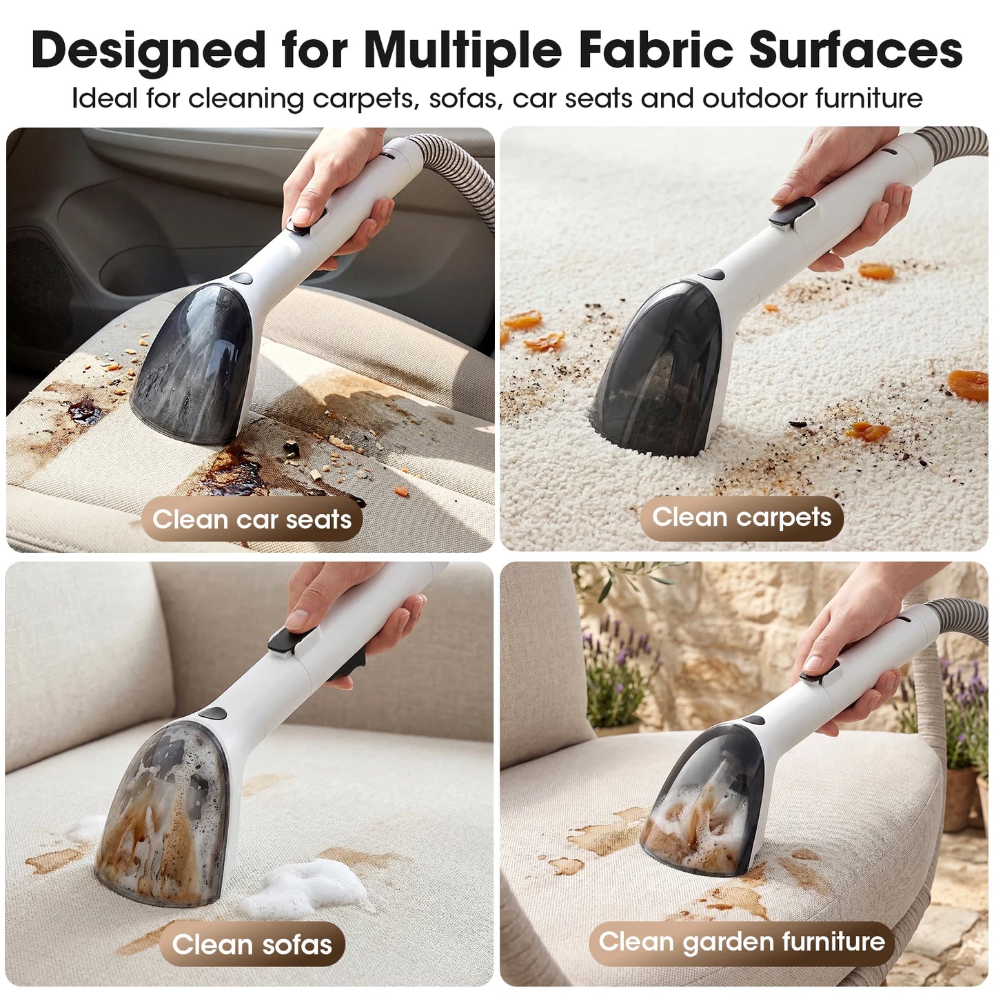 Lubluelu V2 Portable Carpet And Upholstery Spot Cleaner With 16000Pa Suction