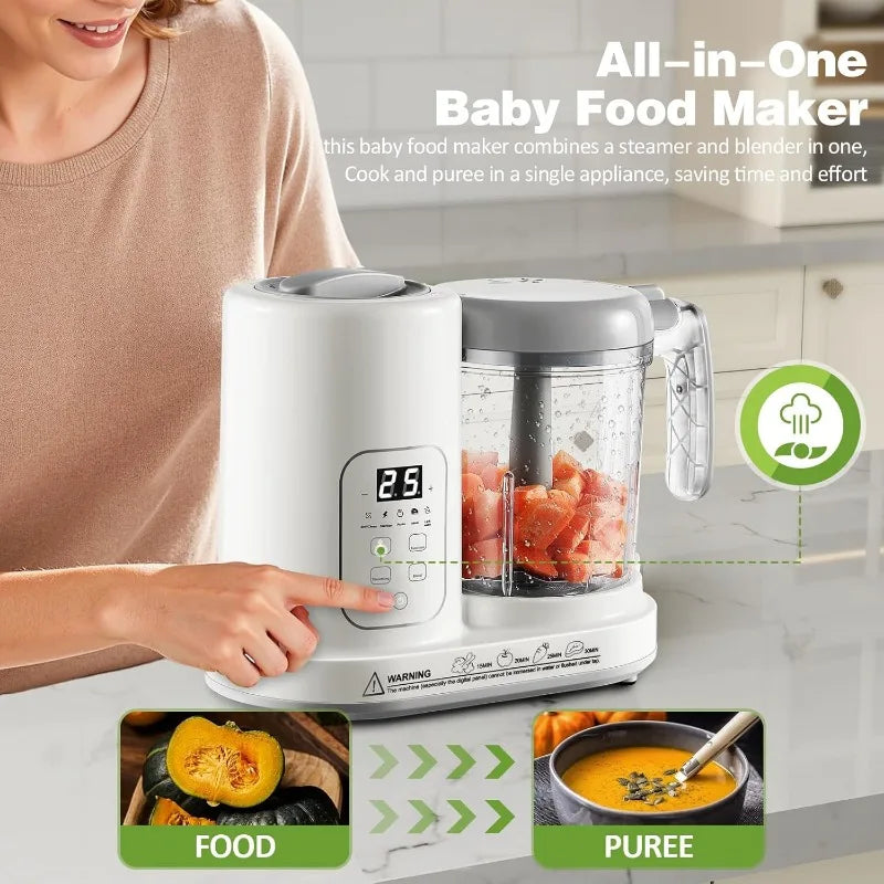 Baby Food Maker Steamer Blender 4 In 1 Puree Blends