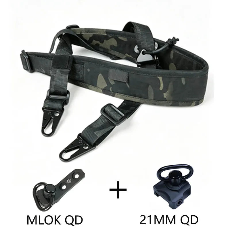 Tactical 1/2 Point Crossbody Rope Rifle Strap Nylon Sling