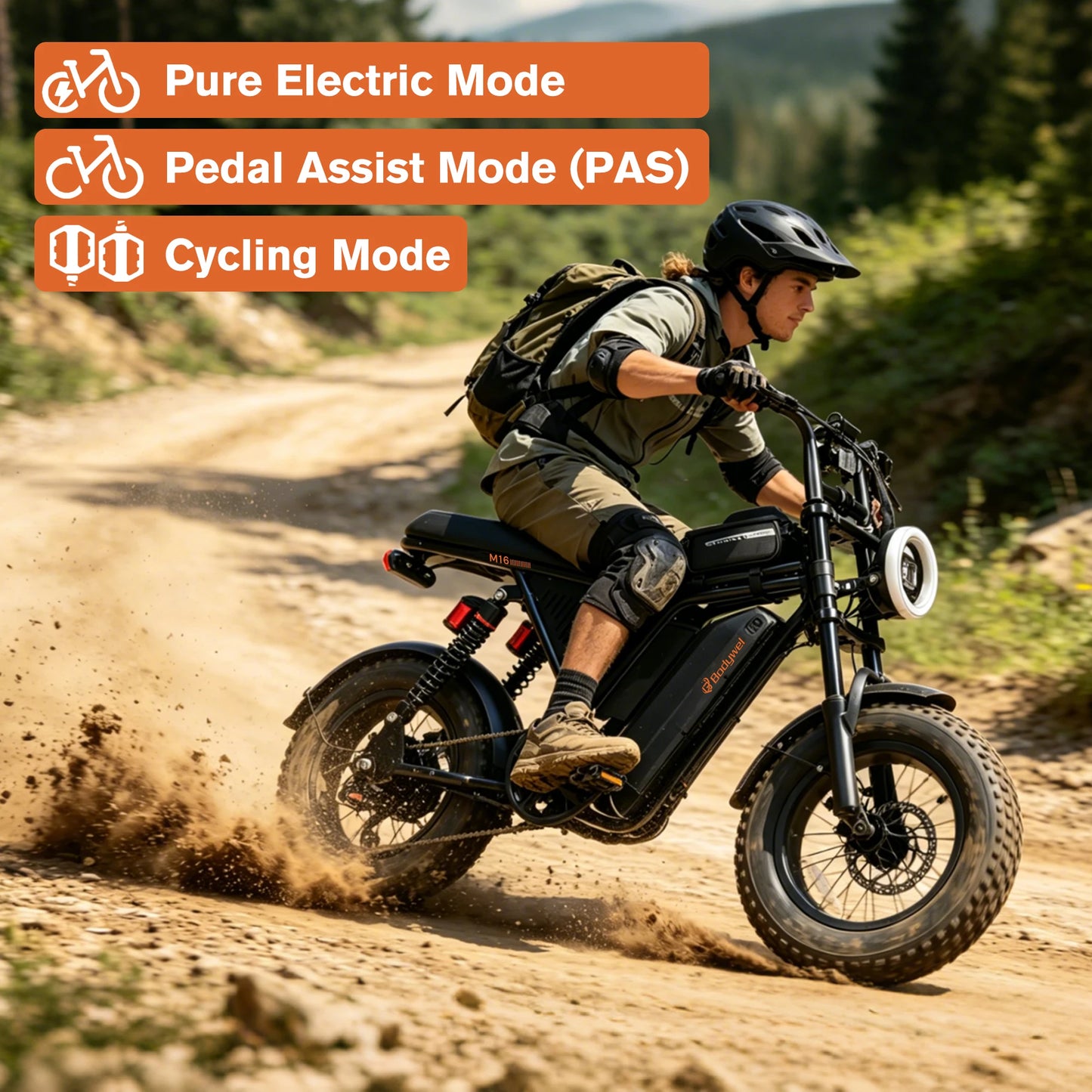 Bodywel M16PRO Electric Mountain Bike With Fat Tires