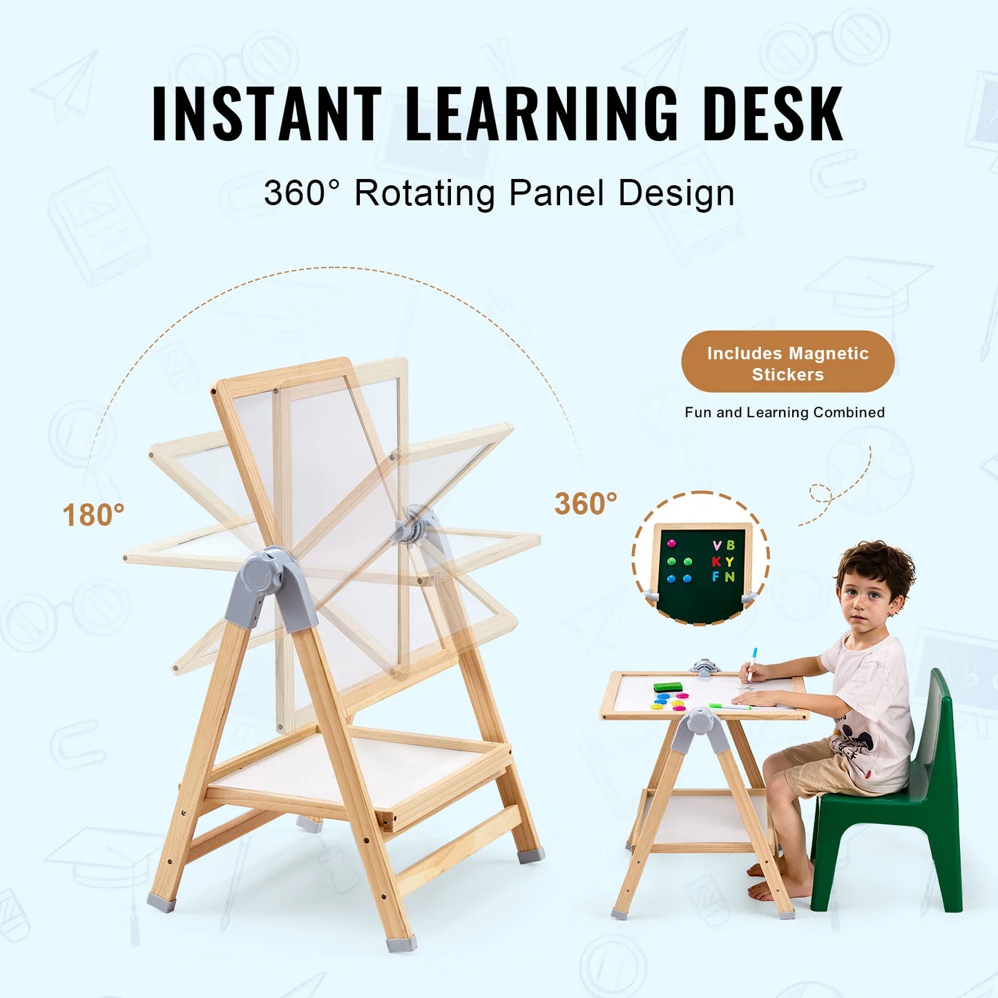 SucceBuy Magnetic Drawing Board WordPad Art Easel Educational Toys