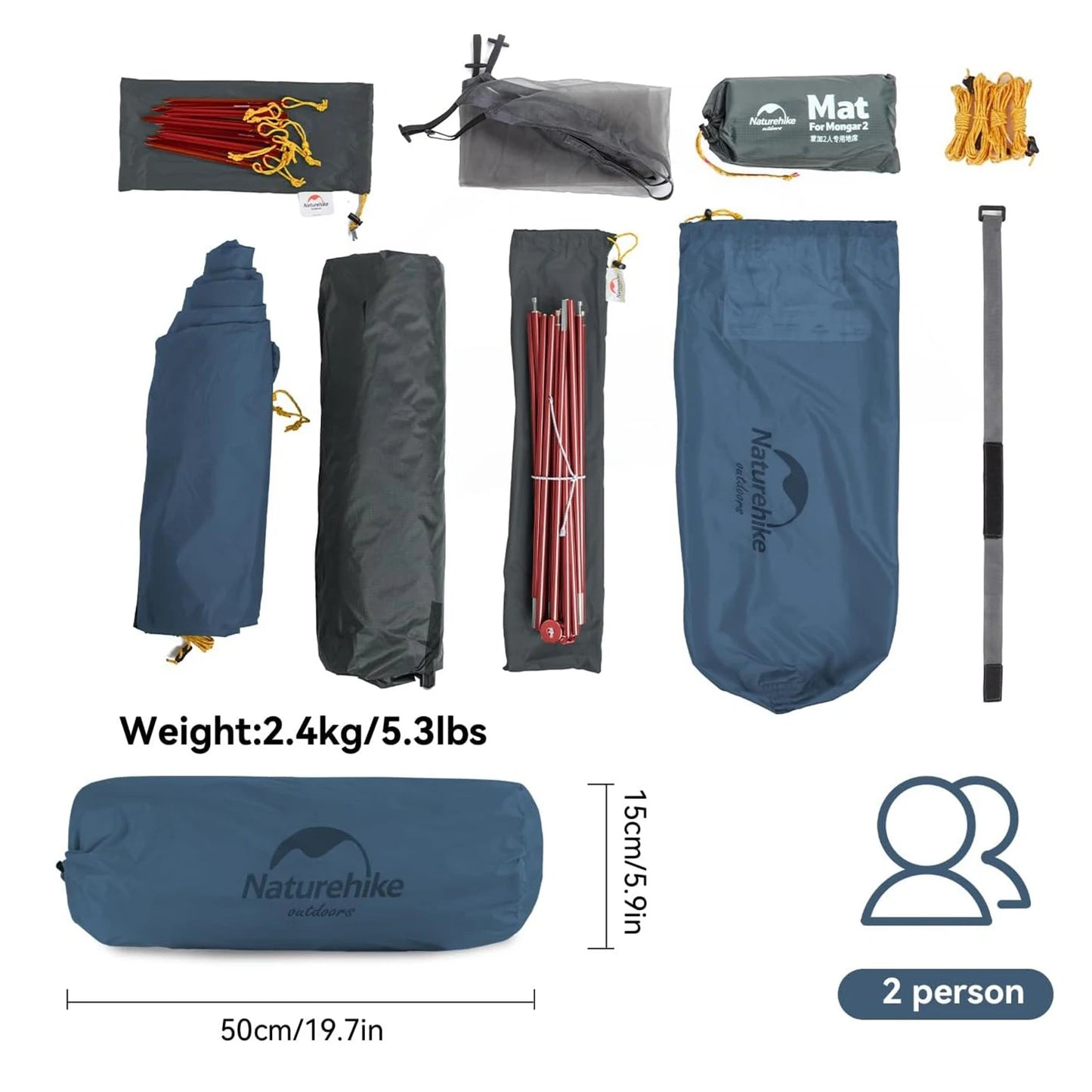 Naturehike Mongar 2 Person Ultralight Waterproof Tent