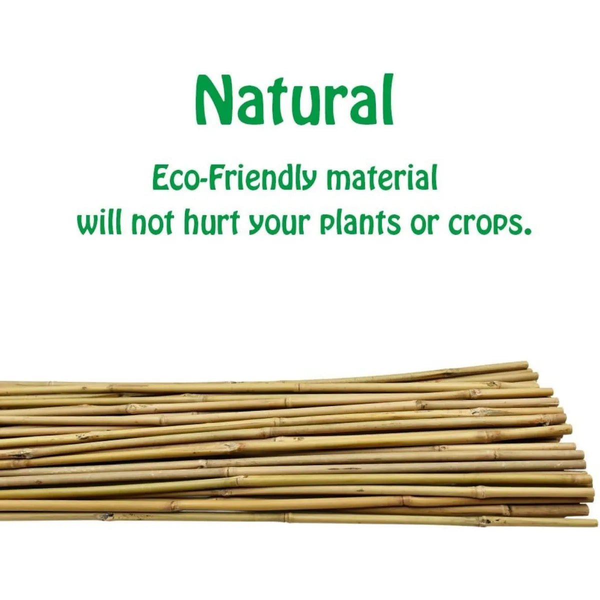 XIUWO Natural Bamboo Garden Stakes For Climbing Plants 30 Pack