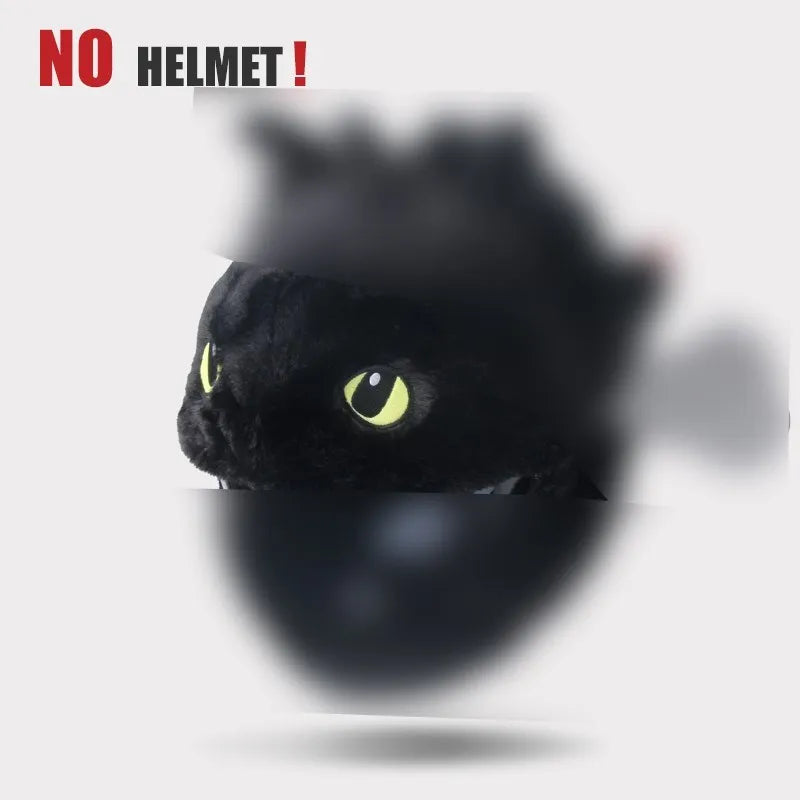 UchOOSE Cartoon Plush Motorcycle Helmet Cover With Ears
