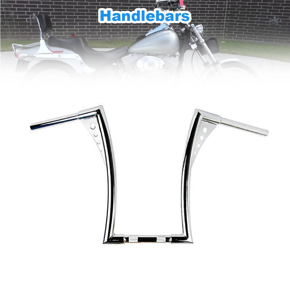 Chrome Ape Hangers Motorcycle Handlebars 12 Inch Rise