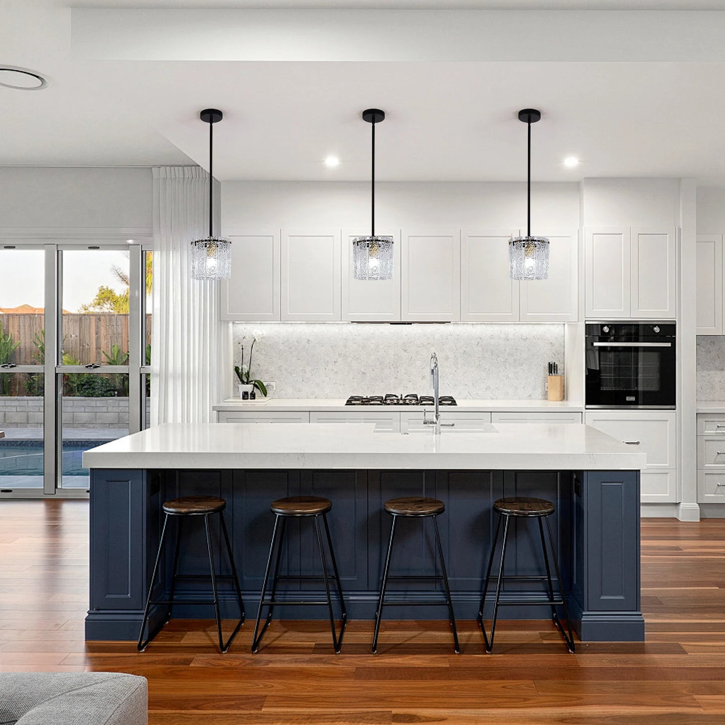 GreeLustr Crystal Glass Pendant Light For Modern Home Decor