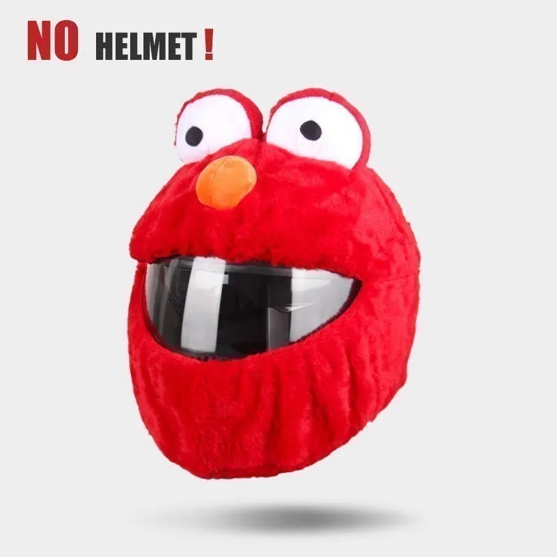 UchOOSE Cartoon Plush Motorcycle Helmet Cover With Ears