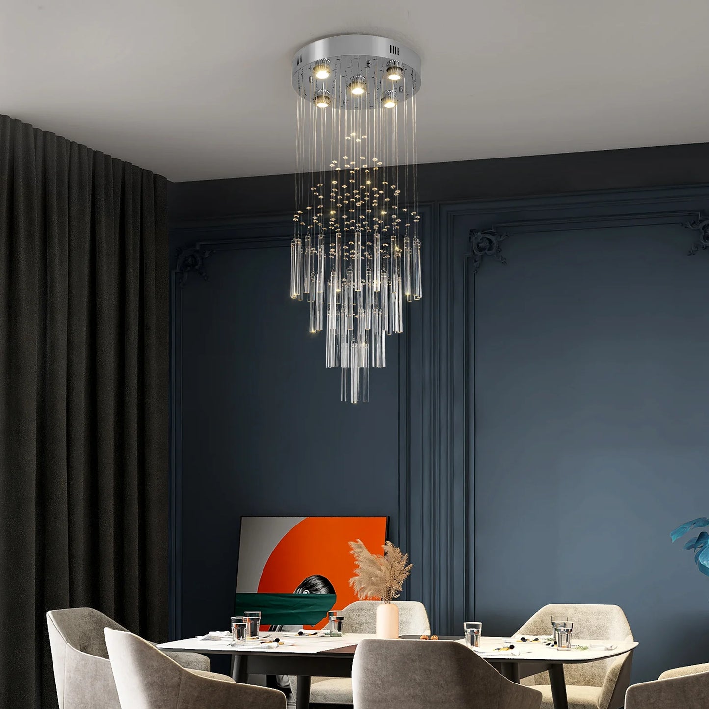 GreeLustr Crystal Ceiling Chandelier Pendant Light For Living Room