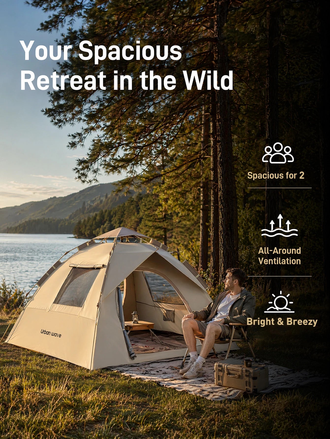 Automatic Pop-Up Four-Season Nylon Tent For 3 To 4 Users