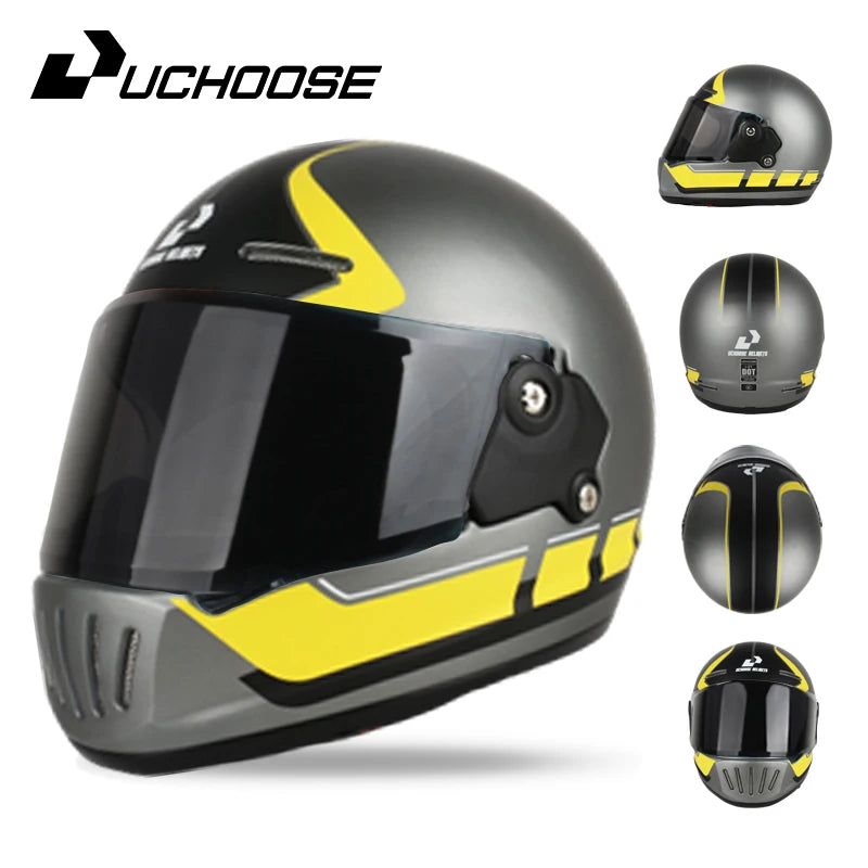 Uchoose Retro Open Face Motorcycle Helmet Dot Certified