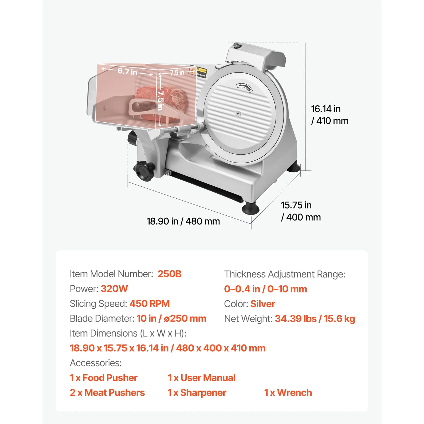 SucceBuy Electric Deli Meat Slicer With Two SUS420 Blades