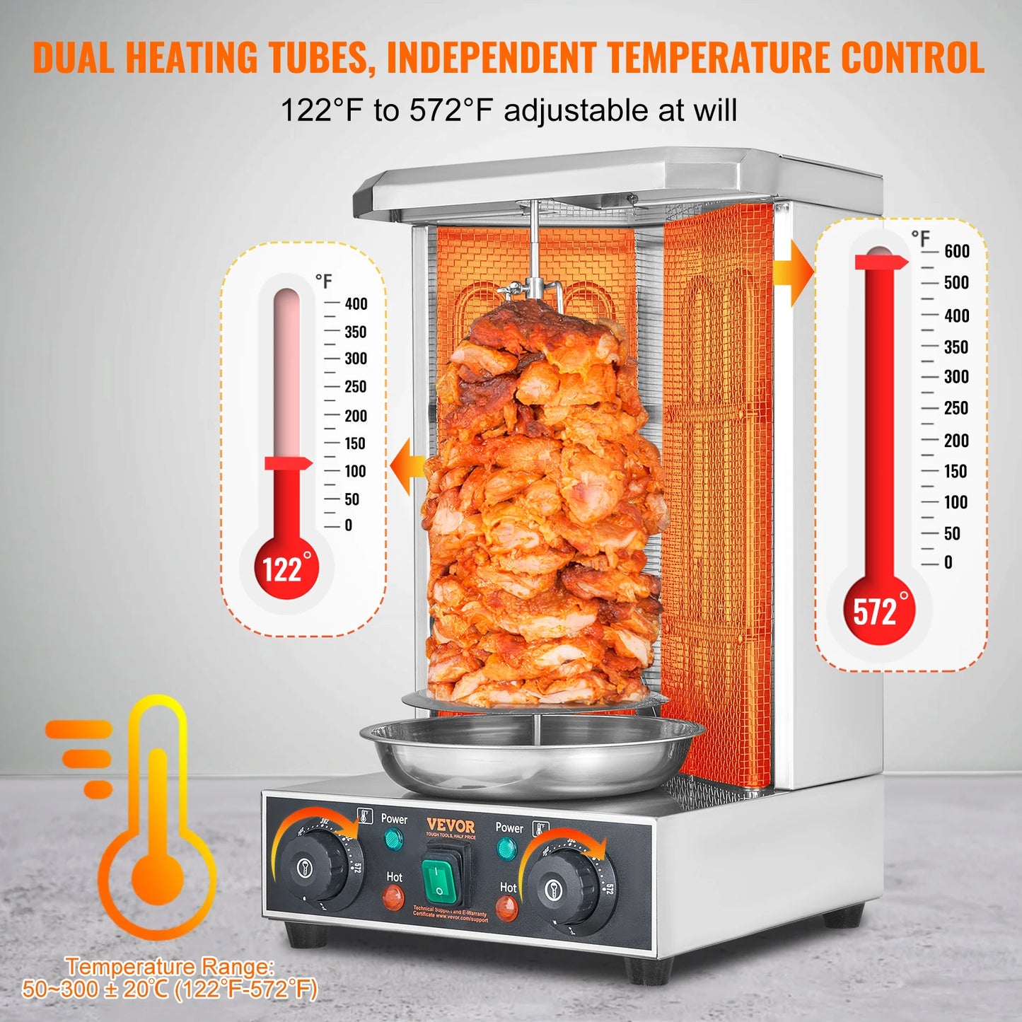 VEVOR SucceBuy Shawarma Grill Machine Electric Vertical Rotisserie Oven