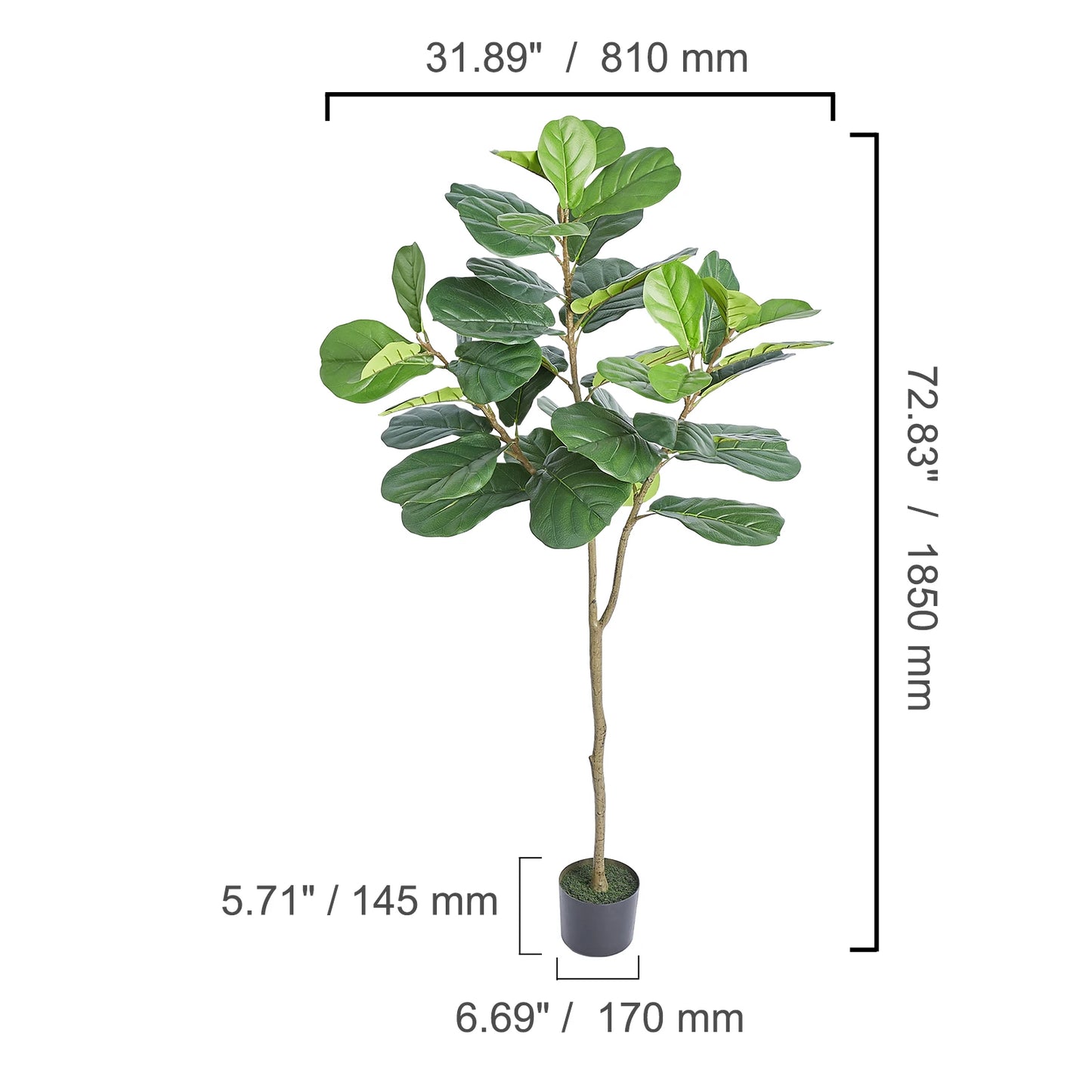 SucceBuy Artificial Olive Tree Faux Plant With Anti Tip Protection