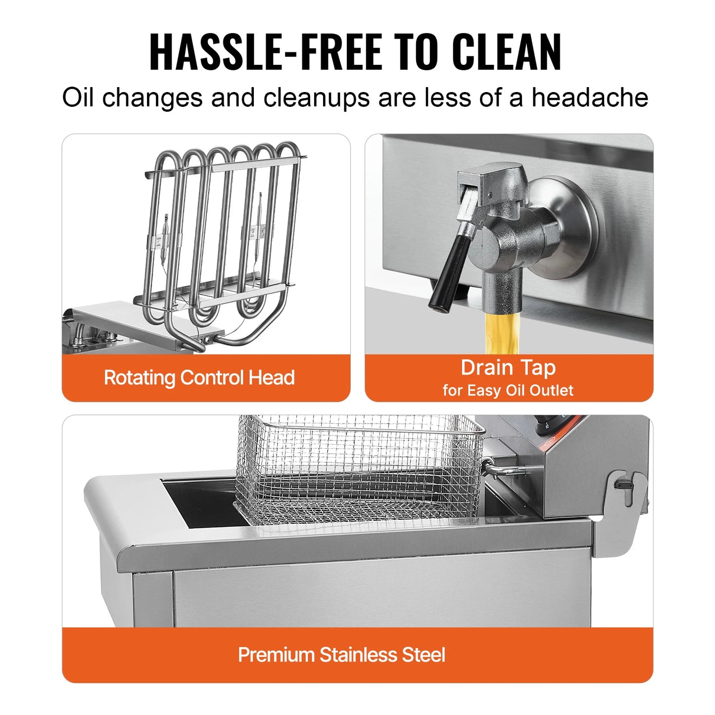 SucceBuy Electric Deep Fryer Dual Removable Tanks For Commercial Use