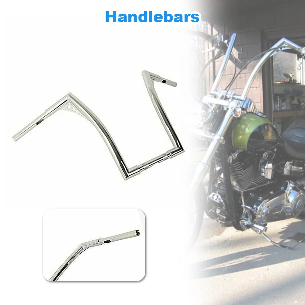 Chrome Ape Hangers Motorcycle Handlebars 12 Inch Rise
