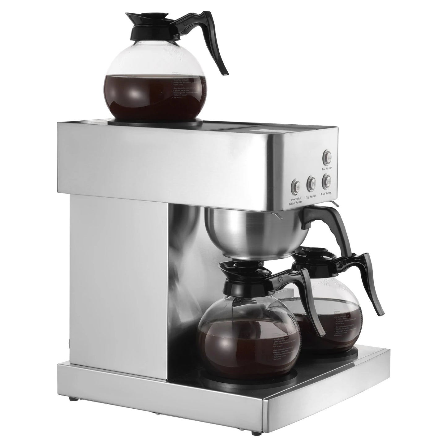 SucceBuy Commercial Drip Coffee Maker With Glass Carafes Decanter Warmer