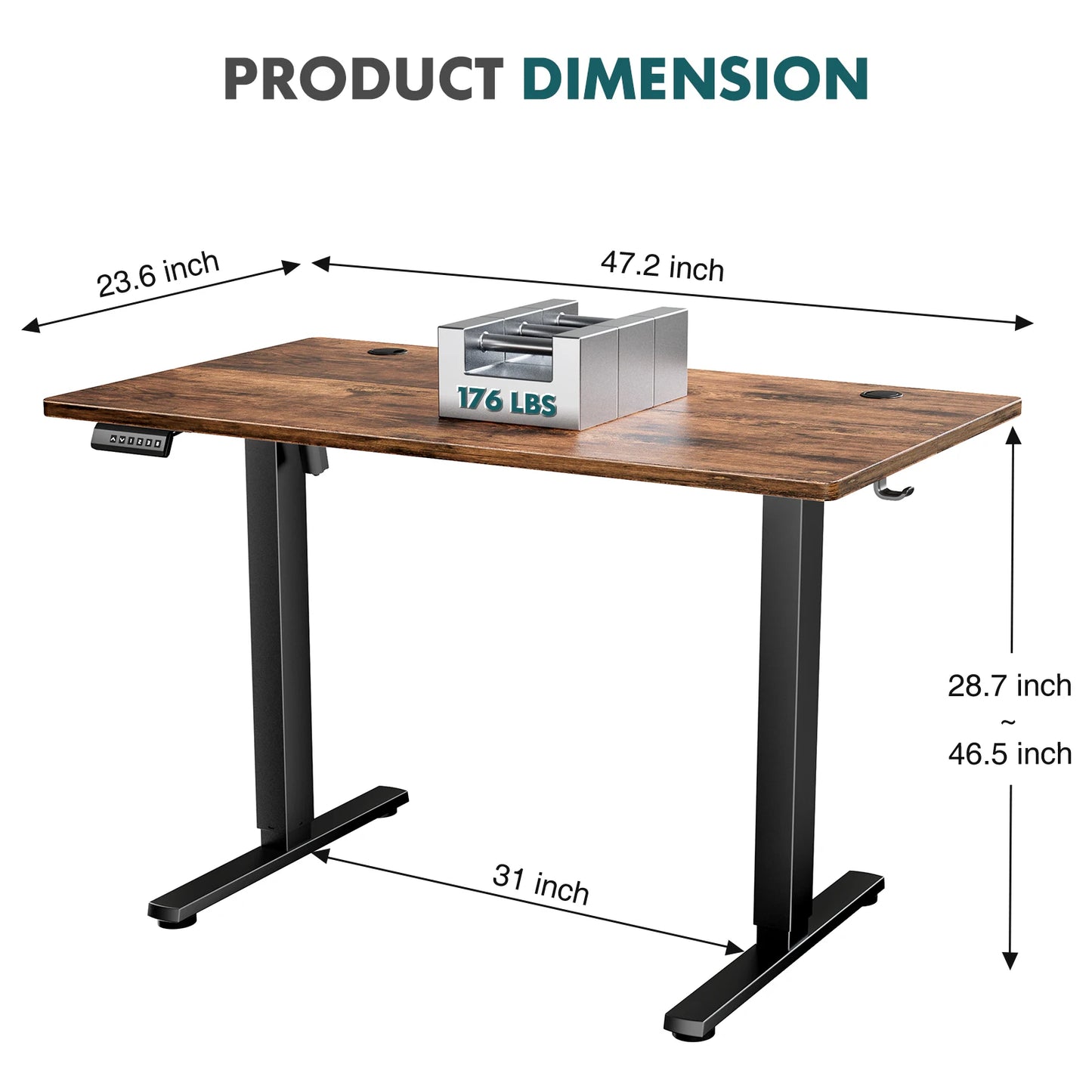 JHK Electric Standing Desk Height Adjustable Computer Desk Home Office