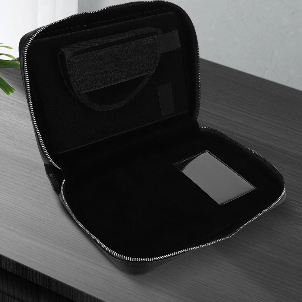 Lockable Soft Pistols Case Concealed Carry Holster Leather Gun Bags