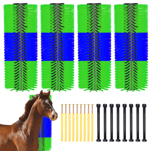 Flexible Livestock Scratching Brush Kit Heavy Duty Horse Goat Scratcher