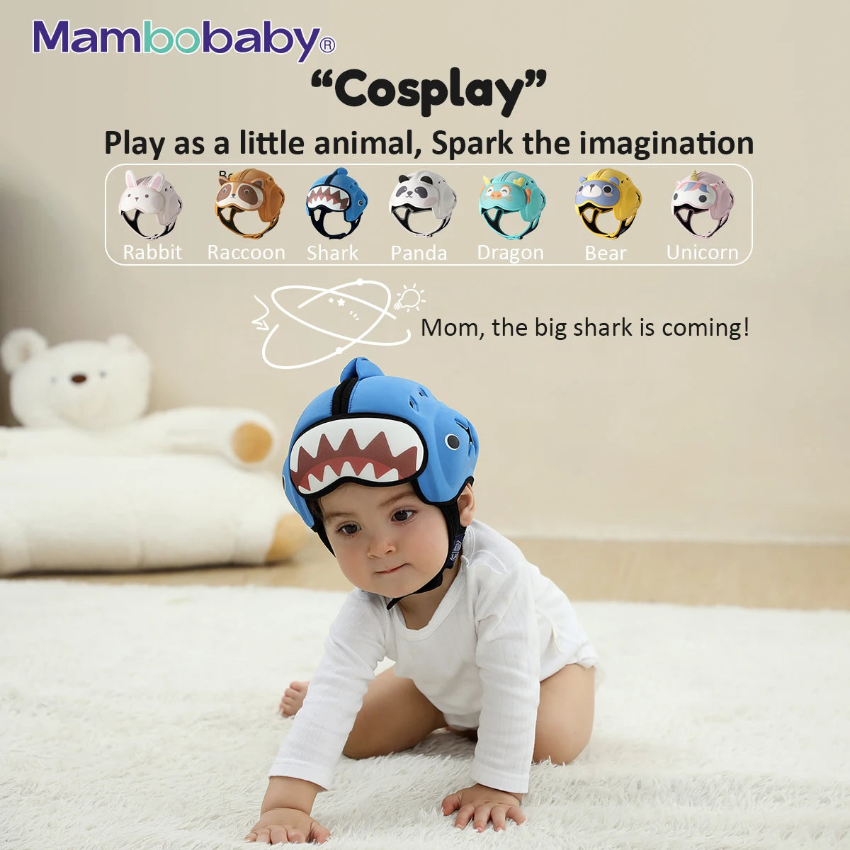 Mambobaby Safe Anti Shock Baby Helmet Head Protector
