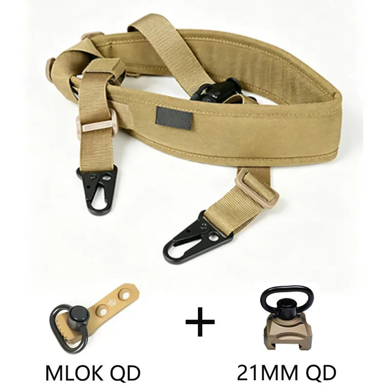 Tactical 1/2 Point Crossbody Rope Rifle Strap Nylon Sling