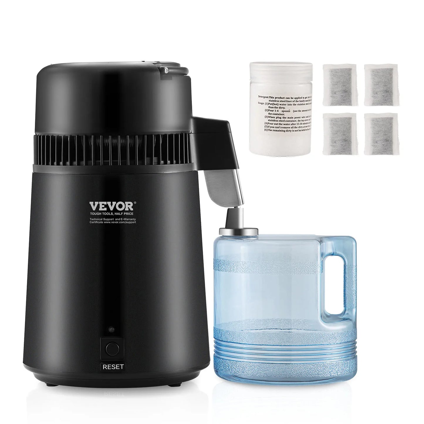SucceBuy Water Distiller Stainless Steel Countertop Purifier 750W