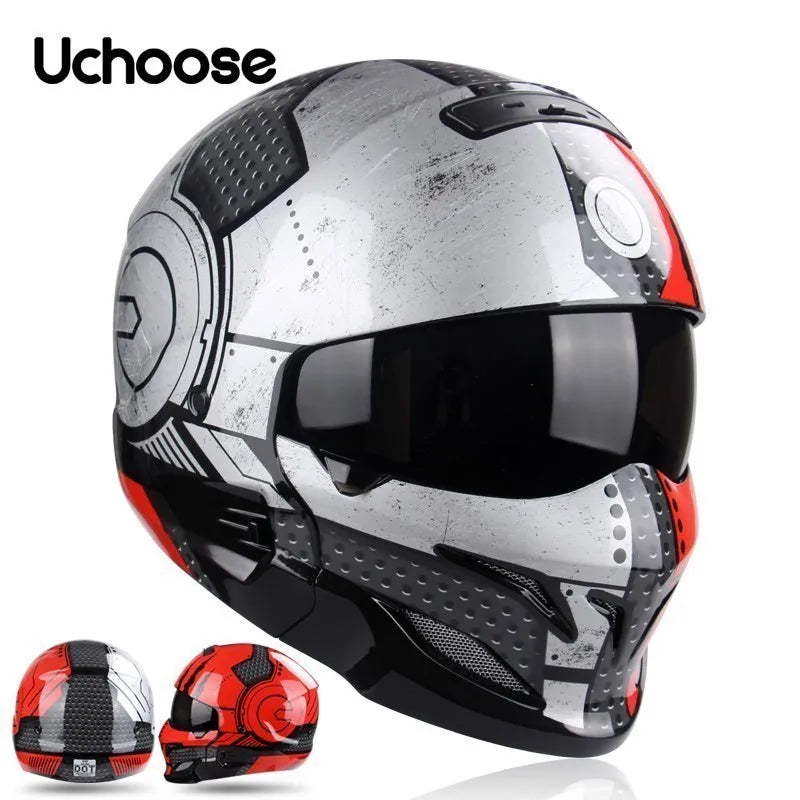 Uchoose Detachable Multi-purpose Motorcycle Half Helmet