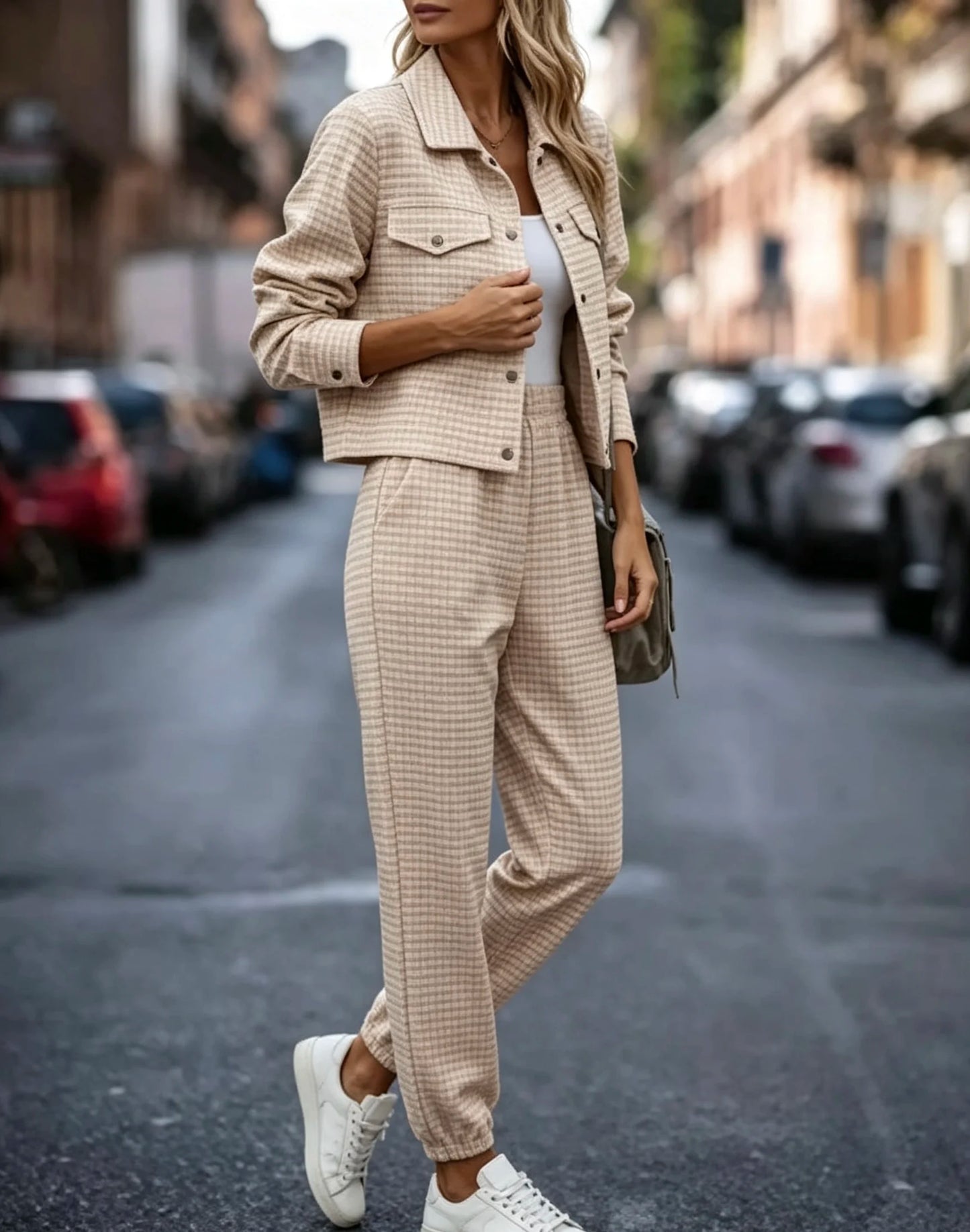 European American Knit Cardigan And Pants Set