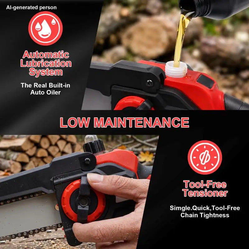 XYSD Cordless Mini Chainsaw With Batteries For Wood Cutting