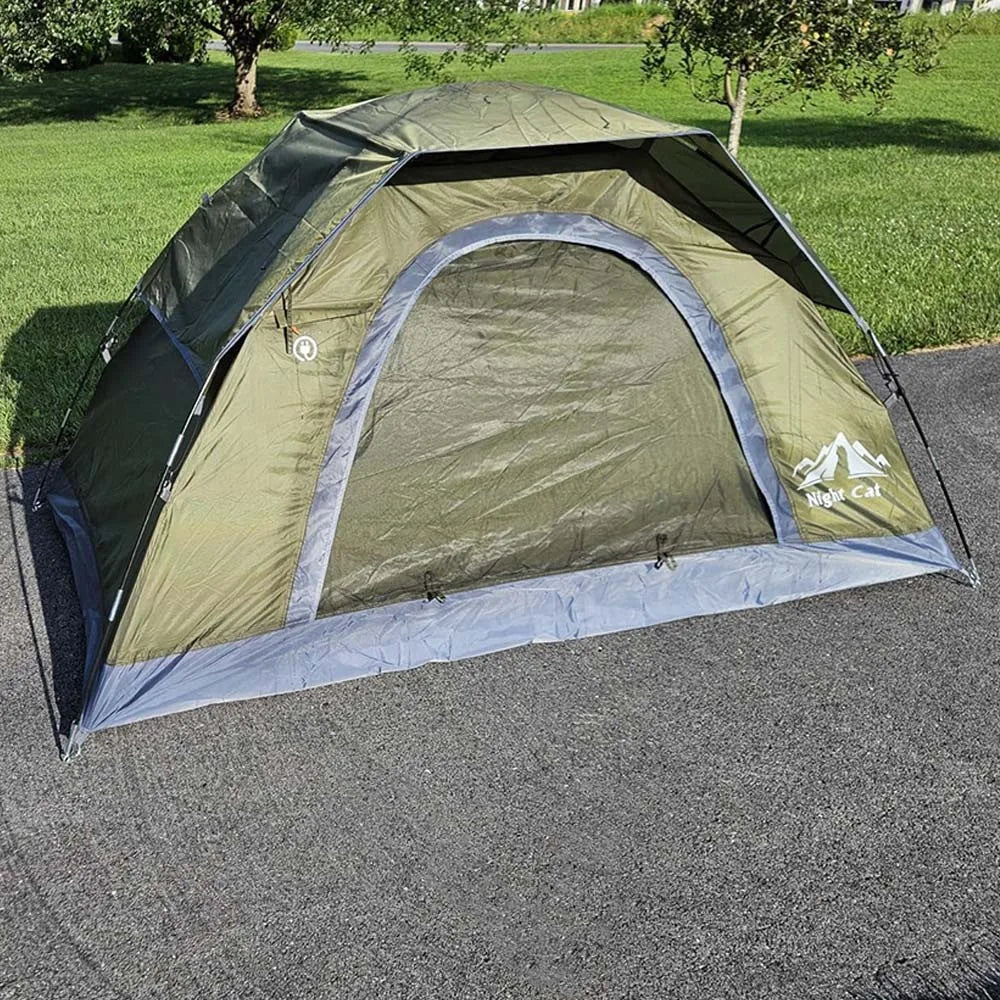 Night Cat Waterproof Double Layer Tent Rainfly Easy Clip Setup