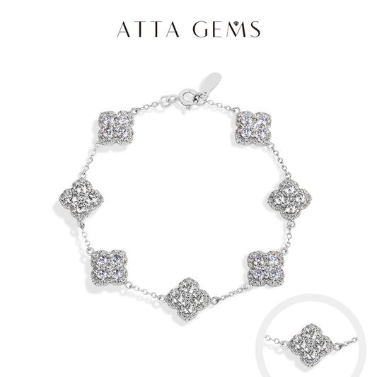 ATTAGEMS VVS1 Moissanite Bracelet S925 Gold Plated For Women