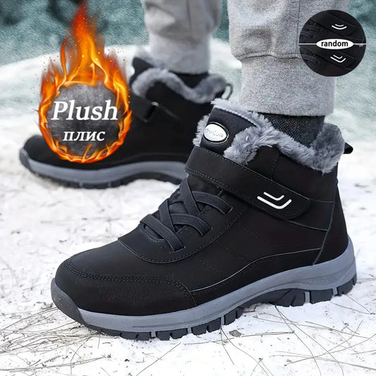 Women Fleece Lined Snow Boots Non Slip Winter Hiking Shoes